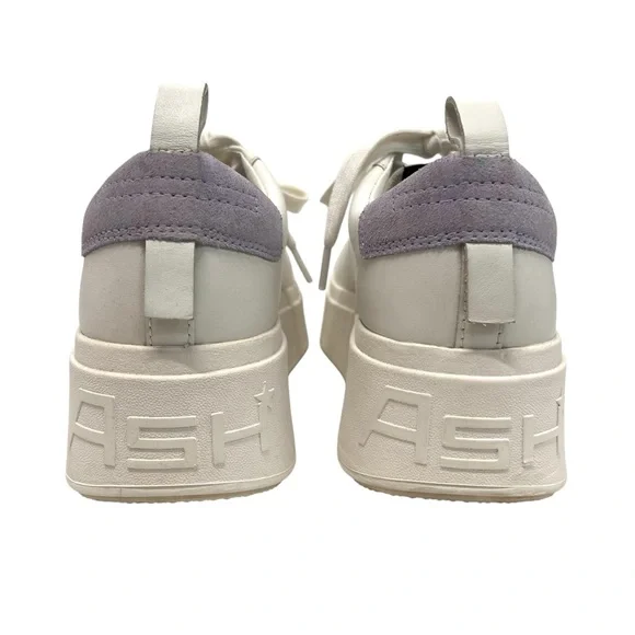 Ash Move S White Leather Chunky Platform Sneaker Lavender Heel Women’s 39 - Picture 7 of 15